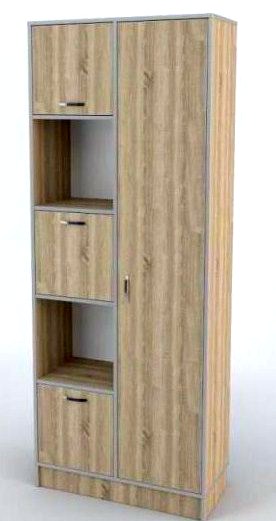 Шафа книжкова напівзакрита, ЛДСП, 1200х550х1800мм (БІГУН)
